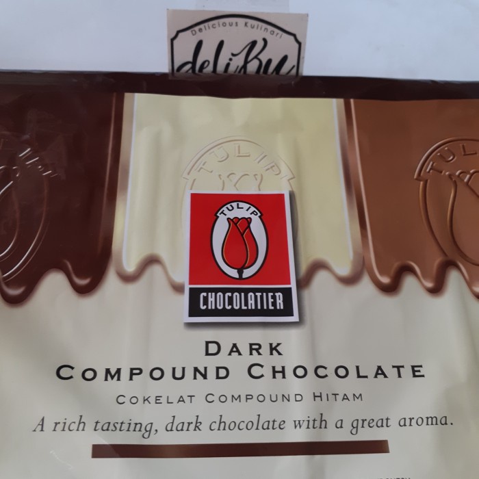 

ORIGINAL MURAH Tulip dark chocolate compund 1kg/ Tulip dark cokelat compound 1kg