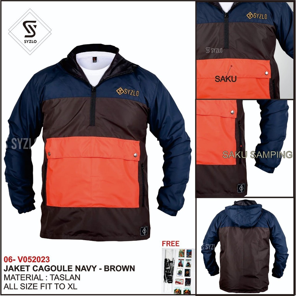 JAKET CAGOULE PRIA | JAKET SIMPLE PRIA | JAKET CAGOULE SAKU DEPAN | JAKET CAGOULE SIMPLE PRIA