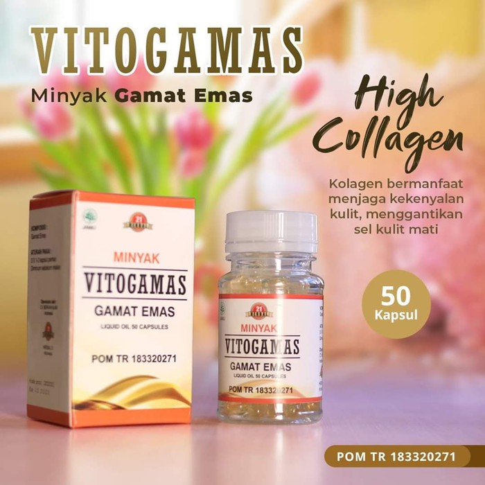 Vitogamas Kapsul Minyak Gamat Emas Gold Oil Original Multi Khasiat Indonesia