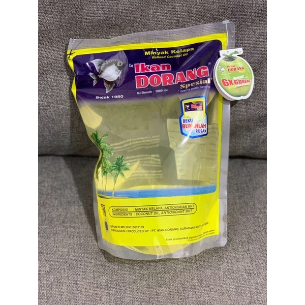 

Minyak Goreng Kelapa Ikan Dorang Special 1900 ml