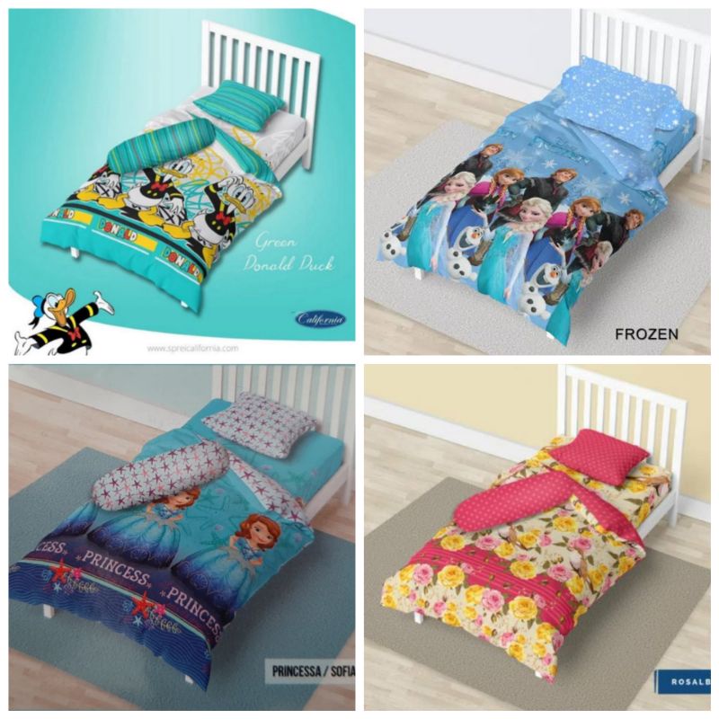 Cherry123 - Sprei California ukuran 100x200cm super extra single size 100 dewasa karakter anak perem