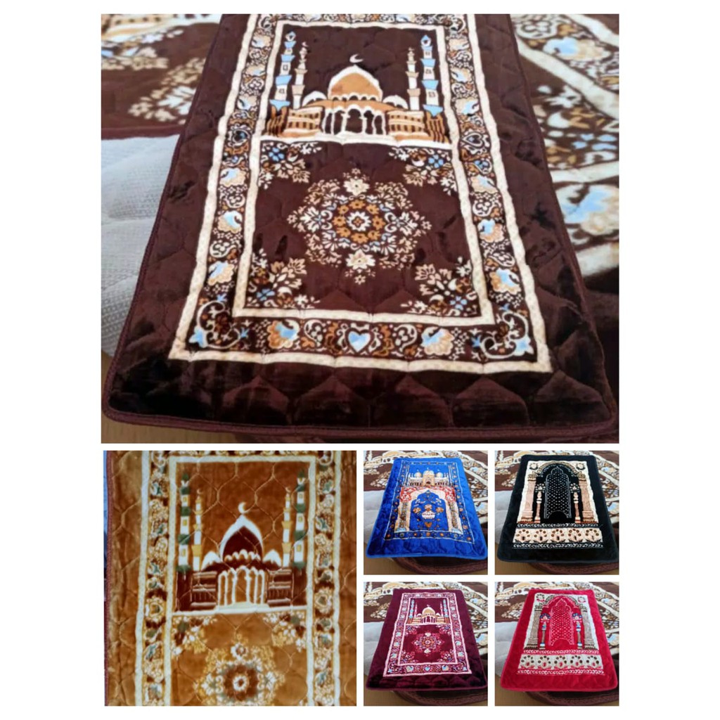 HARGA PROMO!!! Alas Sholat Sajadah Besar Bahan Tebal Empuk Lembut Bulu Halus