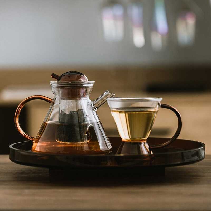TD-DPR Purplepure Teko Pitcher Teh Infuser Borosilicate Glass 480ml - KT25