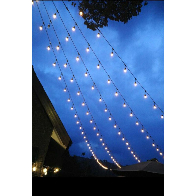 Kabel fitting outdor 10 meter 10 lampu