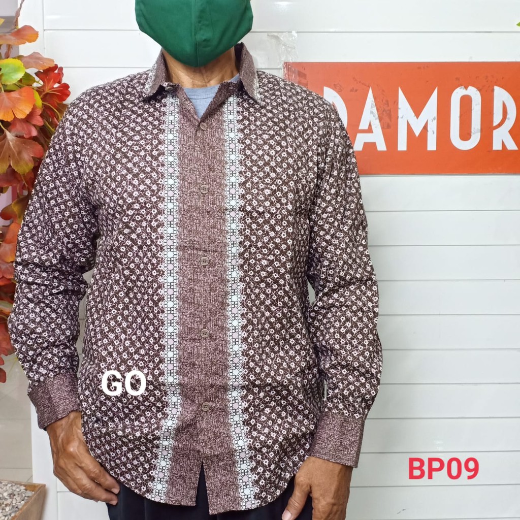 gof BRLA DAMOR (CRESSIDA) BATIK Cowok Pakaian Pria Kemeja Batik Reguler Lengan Panjang