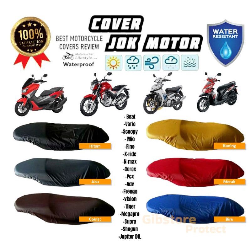 Sarung Jok Motor Cover Pelindung Jok Motor Anti Air Untuk Motor Beat Vario Scoopy Fino Mio Genio Xride Spin Nmax Aerox Pcx Adv Freego Vixion Tiger Thunder Megapro Vespa Supra Kharisma Revo Jupiter Vega Shogun Sarung Pelindung Jok Anti Cakar Kucing