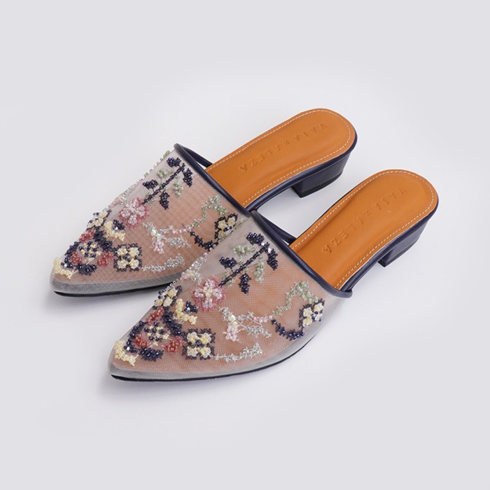 {okeestore} VAIA X Aleza Sepatu Sandal Wanita Marsya 3 CM - Navy Blue 38 Limited