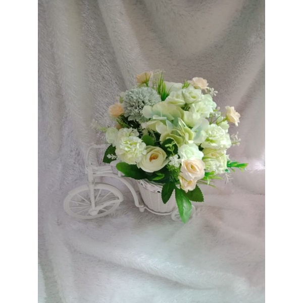 BUNGA VAS SEPEDA JUMBO/VAS SEPEDA ROTAN BESAR