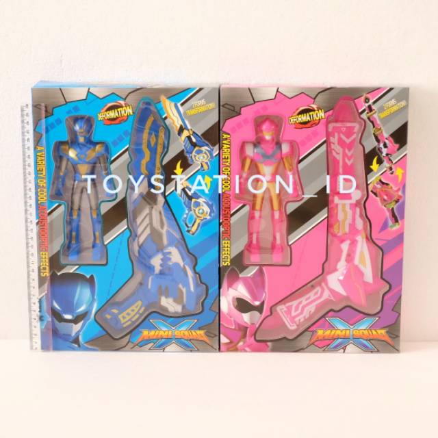 Mainan senjata dan figure robot mini force miniforce Lucy sammy volt max