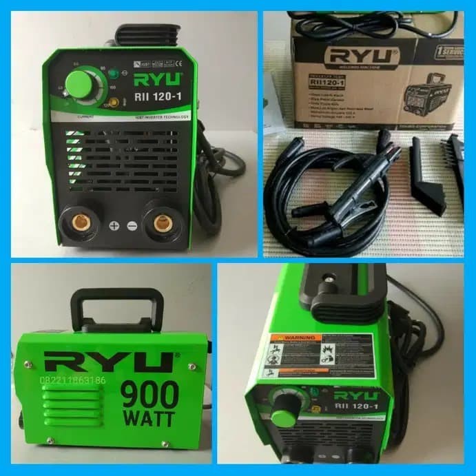 Mesin Las Ryu 900W 900 Watt 120A Travo Welding Inverter Topeng Kabel