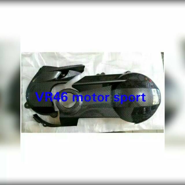 Cover tutup Cvt Mio M3 125 soul GT 125 Fino 125 carbon karbon hitam