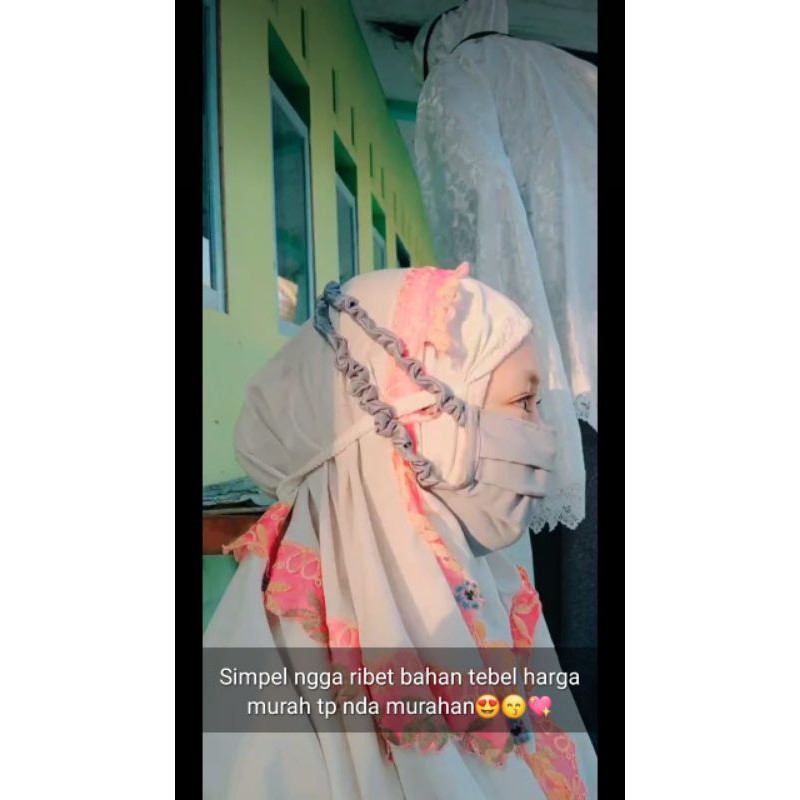 masker serut hijab