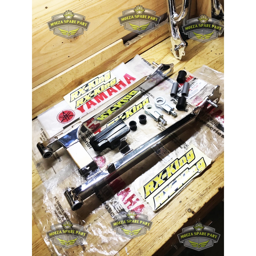 Chrome Swing Arm Arem Lengan Ayun Sasis RXking Rx King Peredam Kotak Original Fullset