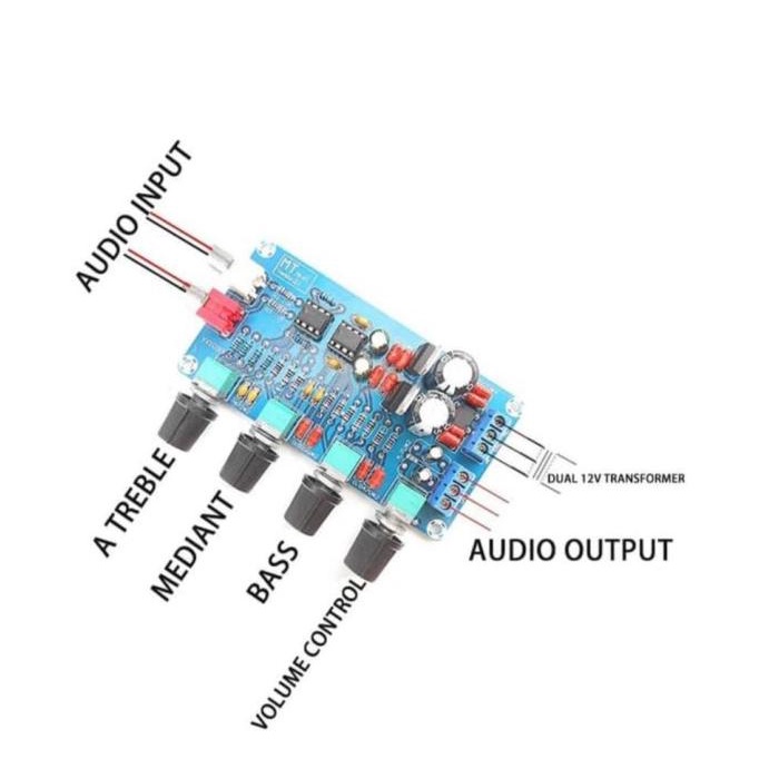 NE5532 HIFI Preamplifier Board Vorverstärker Modul Treble Mediant Bass Volume 