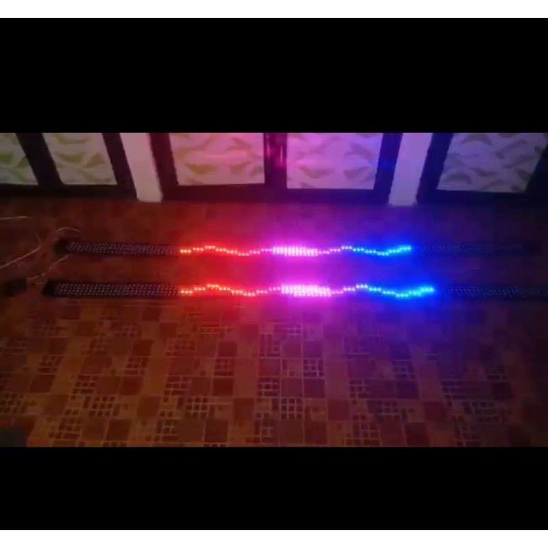 Strobo Kaca Untuk Mobil dan Bus Mode Wave Led Hitam Rapat