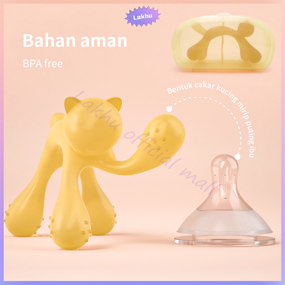 Lakhu mainan gigitan bayi teether silikon teether bayi bpa free