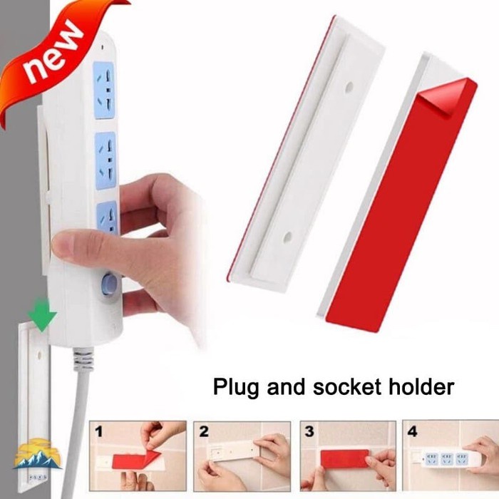 Holder Papan  Colokan / Holder Stop Kontak / Electricity Socket Holder / Tempelan Holder Square dan oval