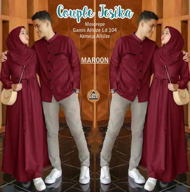 CP JESSIKA COUPLE MOSCREPE COUPLE GAMIS RAMADHAN 2021