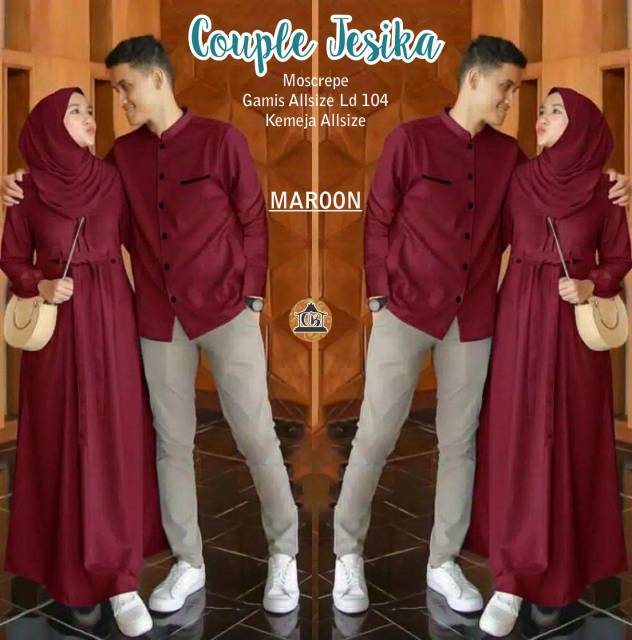 CP JESSIKA COUPLE MOSCREPE COUPLE GAMIS RAMADHAN 2021