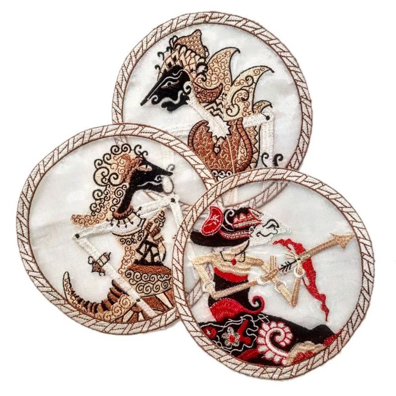 bordir wayang coin premium