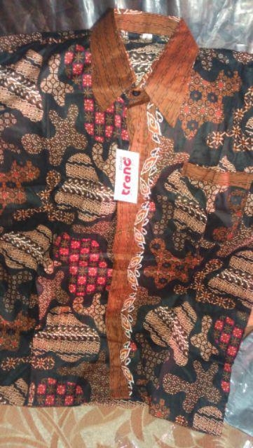 Asifa Batik Hrb026 Kenongo Kemeja Tosca Pendek Pekalongan Padi M L Xl Sogan Tulis Halus Kemeja Batik