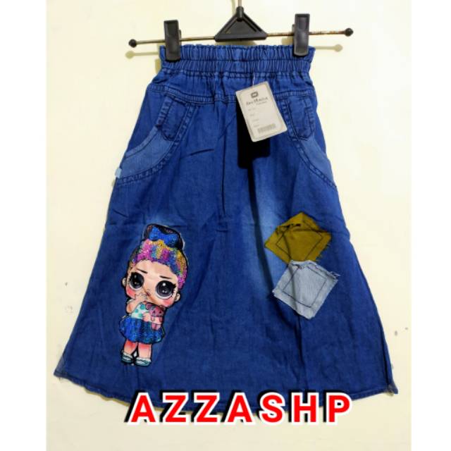 BISA COD/ROK JEANS ANAK LOL BISA NYALA UMUR 2-5 THN