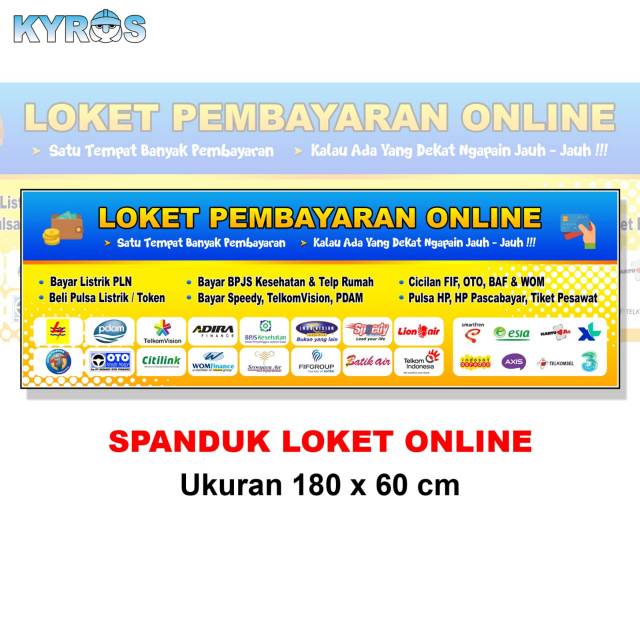 [ TERMURAH ] SPANDUK PPOB BANNER ATM BERSAMA BISA CUSTOM UKURAN JUMBO 3 METER