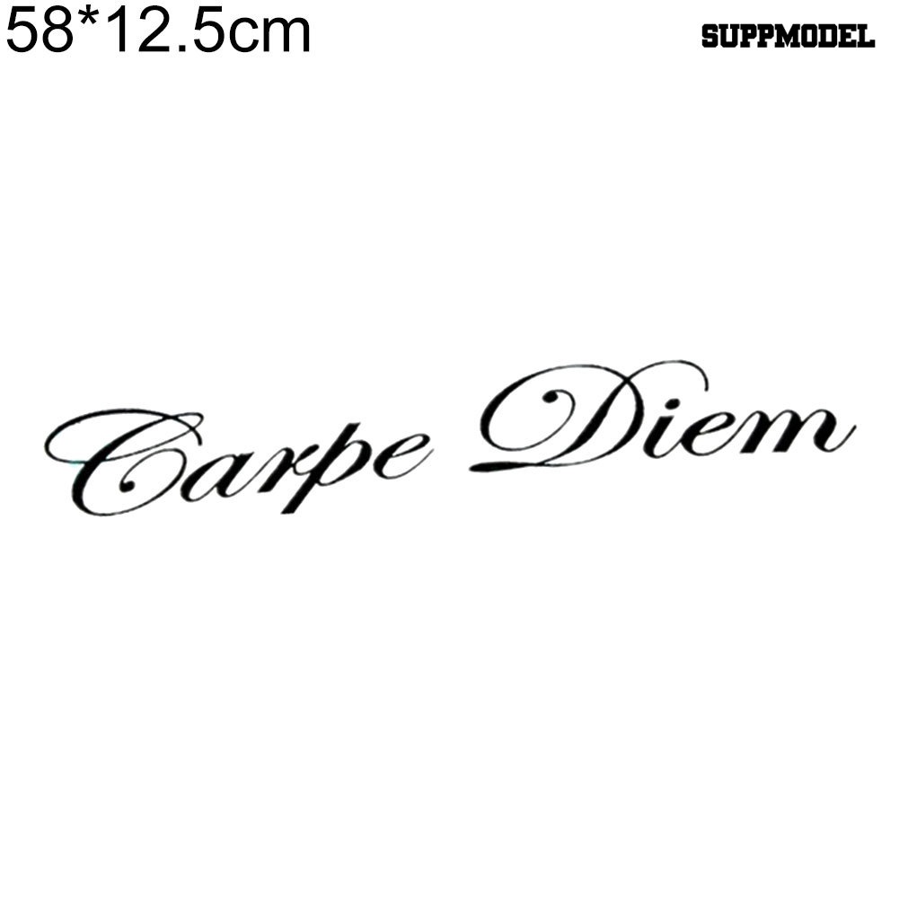 Carpe Diem Sticker Decal Dekorasi Kaca Depan Mobil Motif Tulisan Carpe