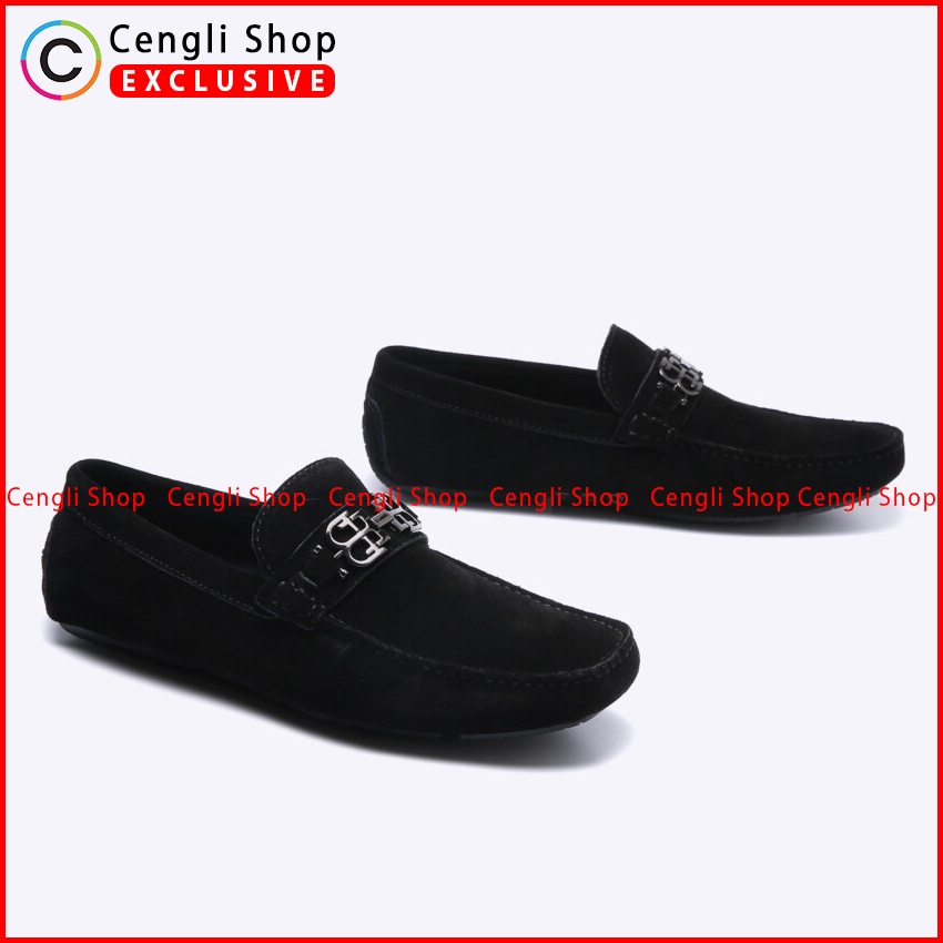 SEPATU LOAFER EVERBEST PRIA ORIGINAL PANSUS KULIT BRANDED HITAM EM42