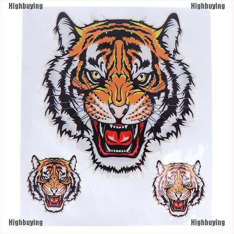 Hbid Glory 1 Lembar Stiker Vinyl Motif Kepala Harimau untuk Dekorasi Mobil / Motor