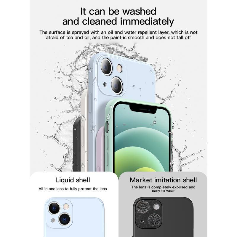 Case Pelindung Lensa Bahan Silikon Untuk iPhone 13 14 Pro Max Plus Mini 14 13