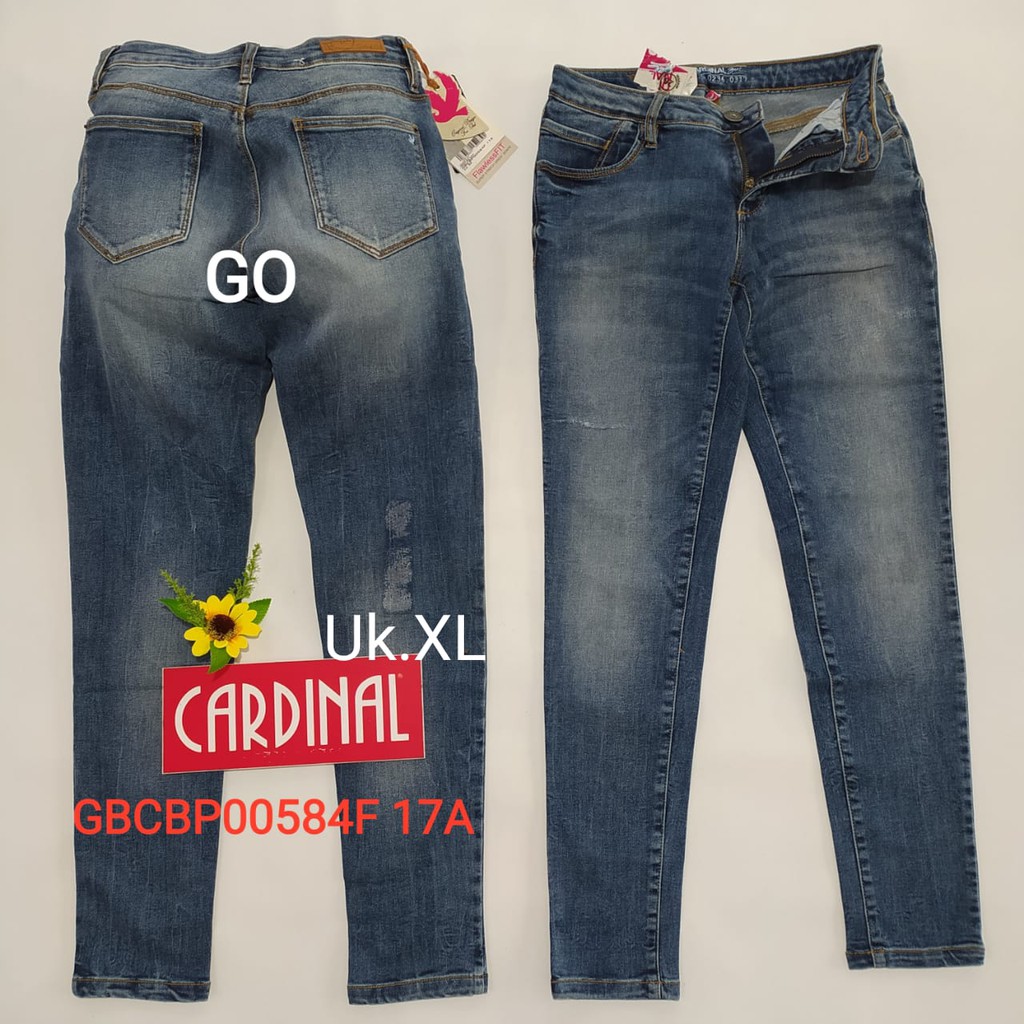 gof XL CELANA JEANS CARDINAL Pensil Casual Stretch Skinny Slimfit Super Skinny Celana Panjang Ladys