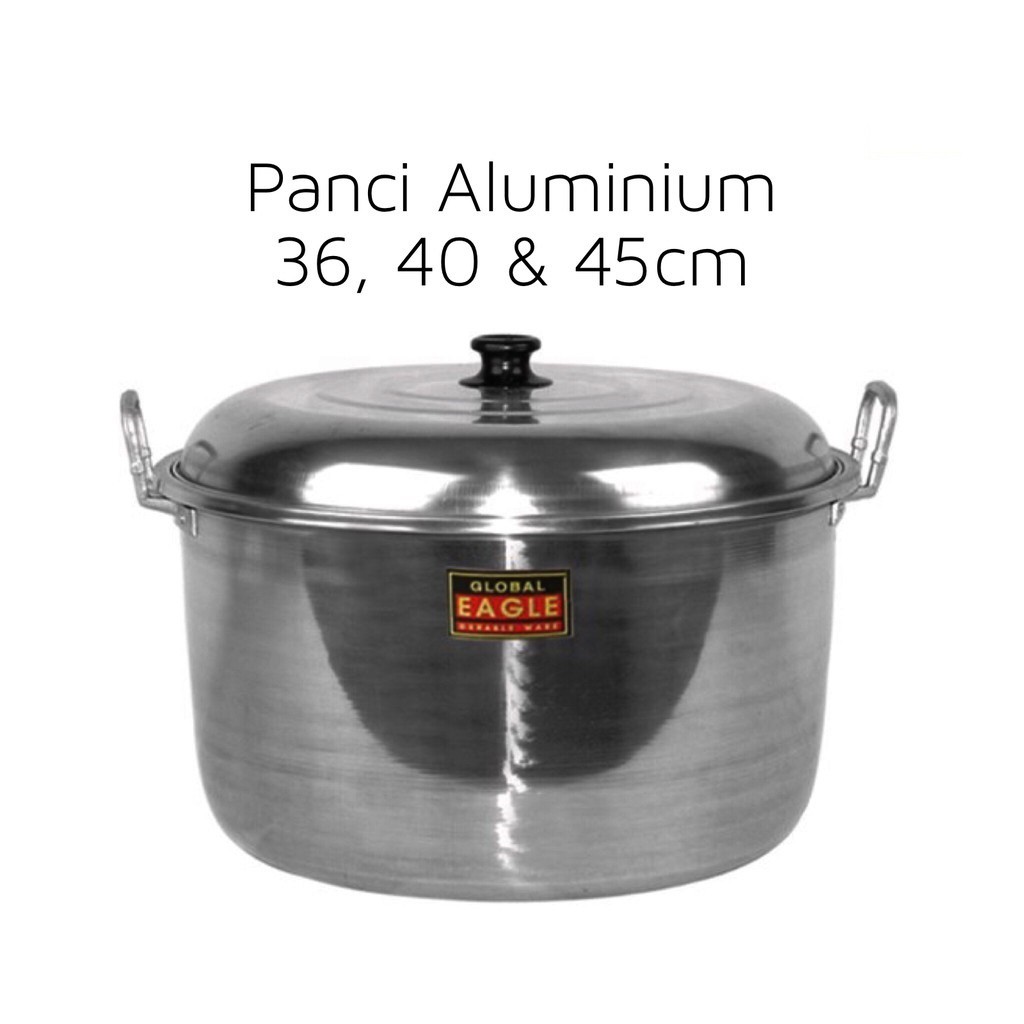 Panci Besar 36 40 45 CM Aluminium Global Eagle / Panci Sayur / Panci Masak Air