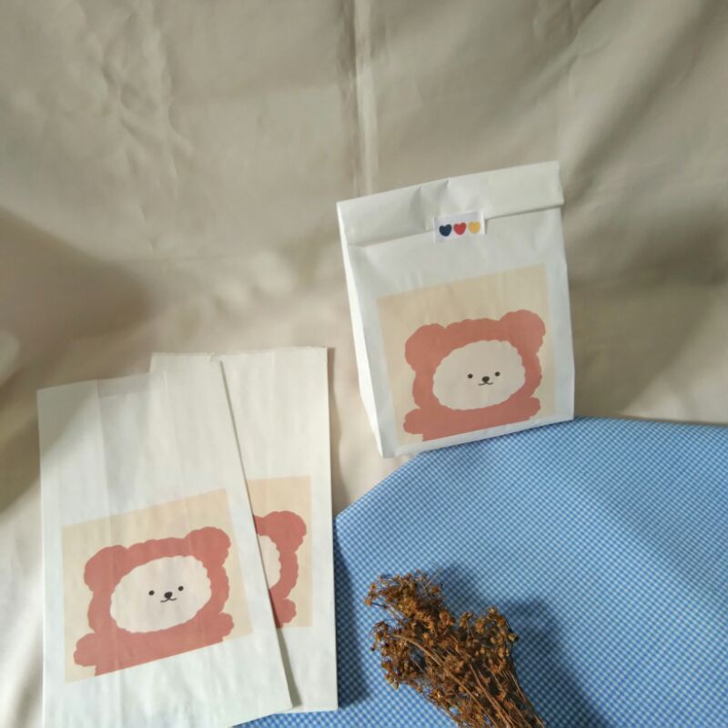 

Amplop Packing Putih Motif Bear 5Pcs