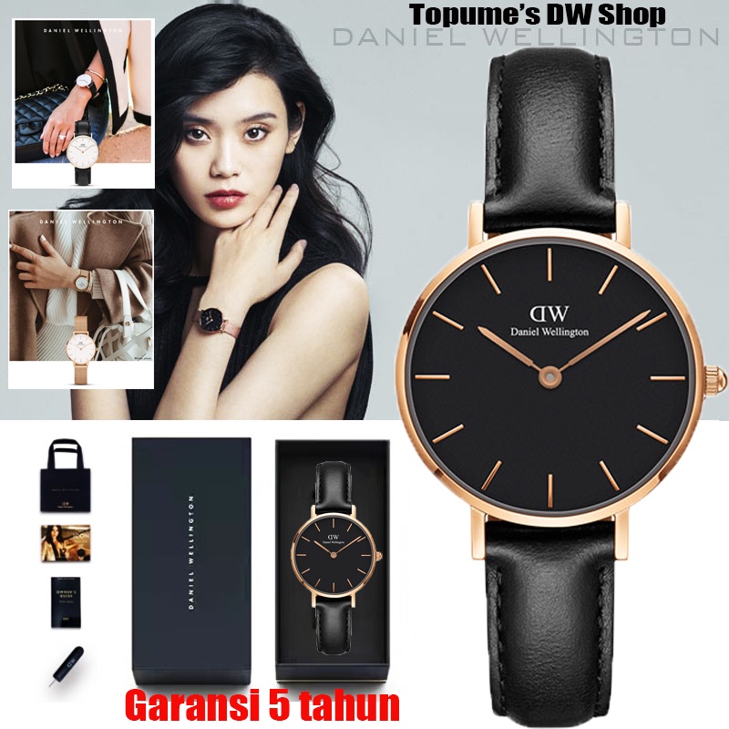 【Beli 1 Gratis 5】Jam Tangan Wanita Dw Anti Air Daniel Wellington Wanita Jam Dw Original Wanita With ✔Paket box + Paperbag + Manual✔ 30mm||Jam Tangan Wanita D.W Polos Balok Rantai Diameter 30mm