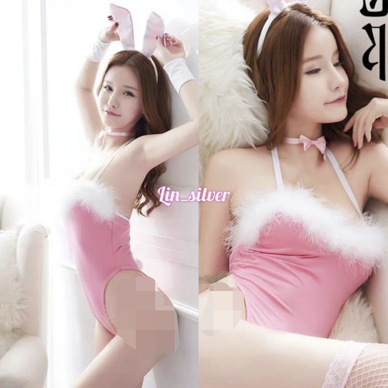 Lingerie Cosplay Kostum Kelinci Rabbit Buny wanita S M