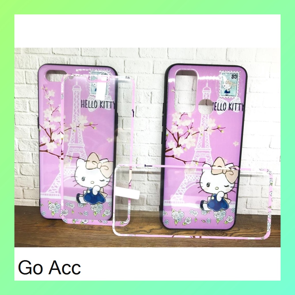 Softcase Tempered Glass karakter Oppo A31/Neo 5,A33,A53 2020,A3s,C1,A5s,A7,A12,A11k,Realme 2 Pro,U1,U2, 5/5s/5i/C3, 7i, C17, C15, Vivo Y11 Y12 Y15 Y17, Y30 ,Y30i,Y50, Xiaomi Redmi 8A,9/Prime,Note 9,Note 9 Pro HCTG 25