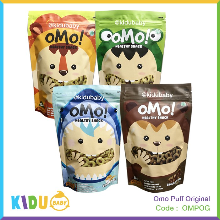 OMO! PUFF Snack Sehat Bayi Snack Sehat Anak  75 Gram Kidu Baby