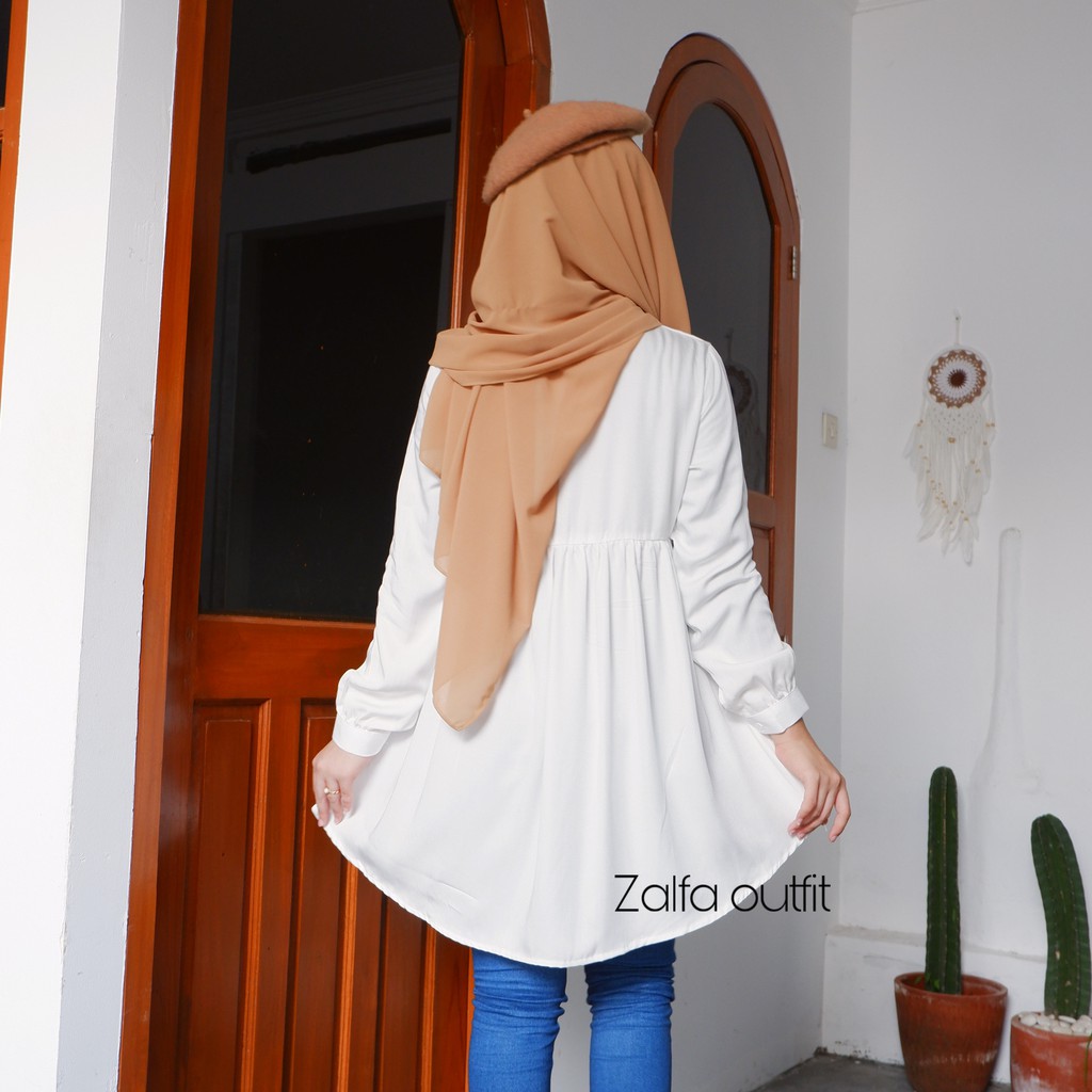 MARISA blouse by ZALFA OUTFIT / blouse polos / kemeja polos / blouse rayon