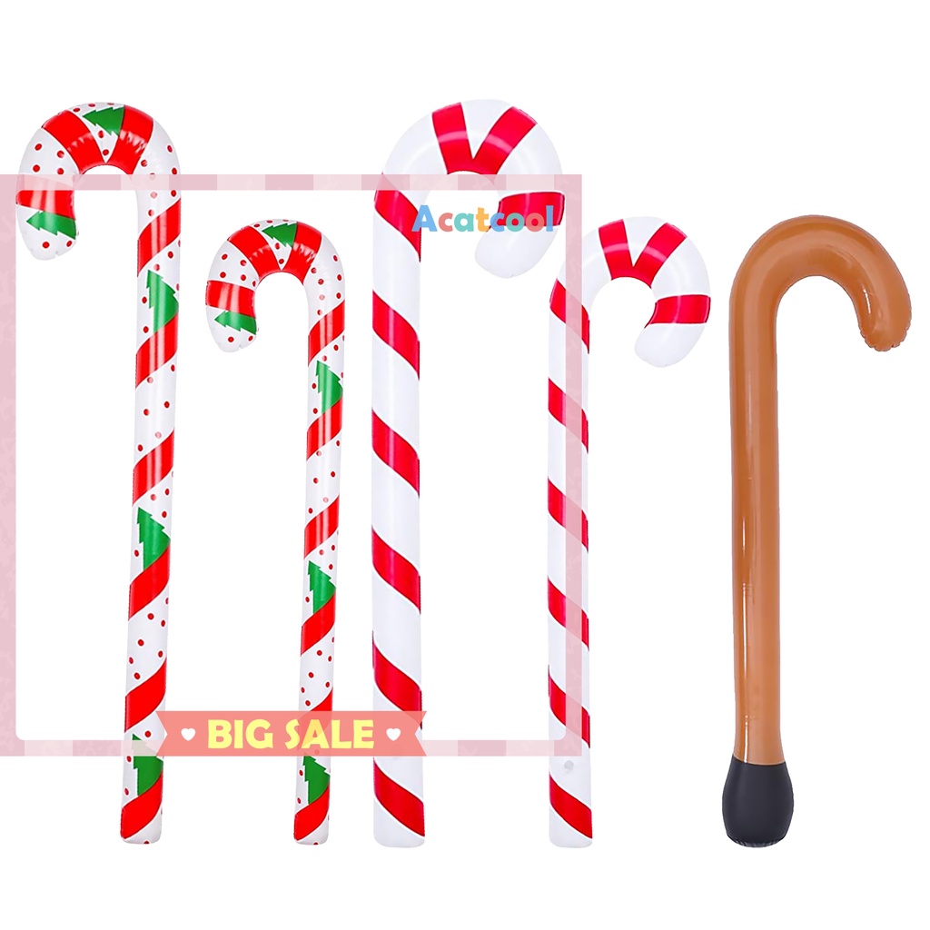 Inflatable Candy Canes PVC Candy Canes Balloons Costume Party Fancy Prop