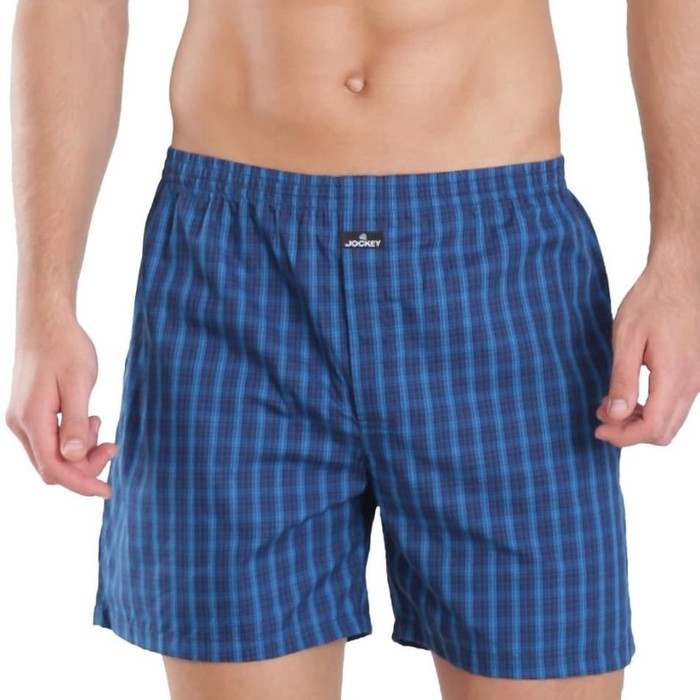JOCKEY celan boxer pria short pants celana kotak kotak kolor cowok
