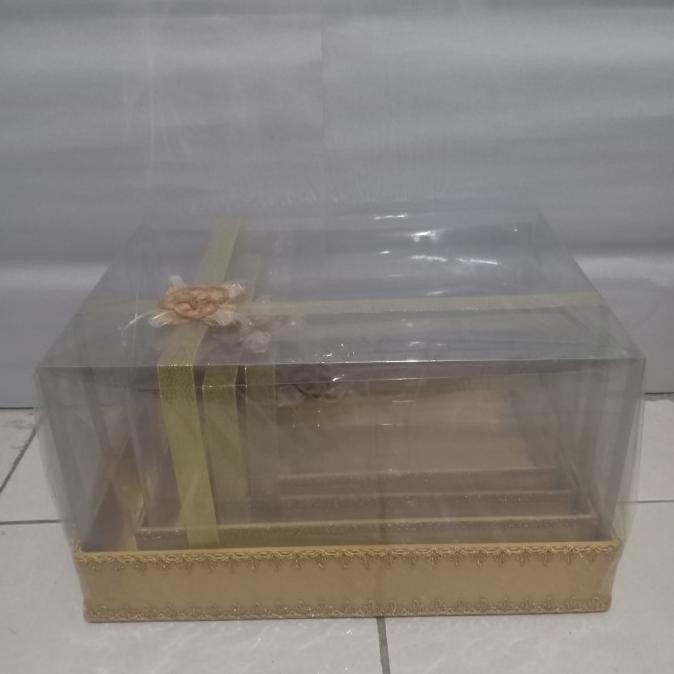 

PROMO kotak hantaran/ kotak seserahan mika pita isi 4 warna gold AR155