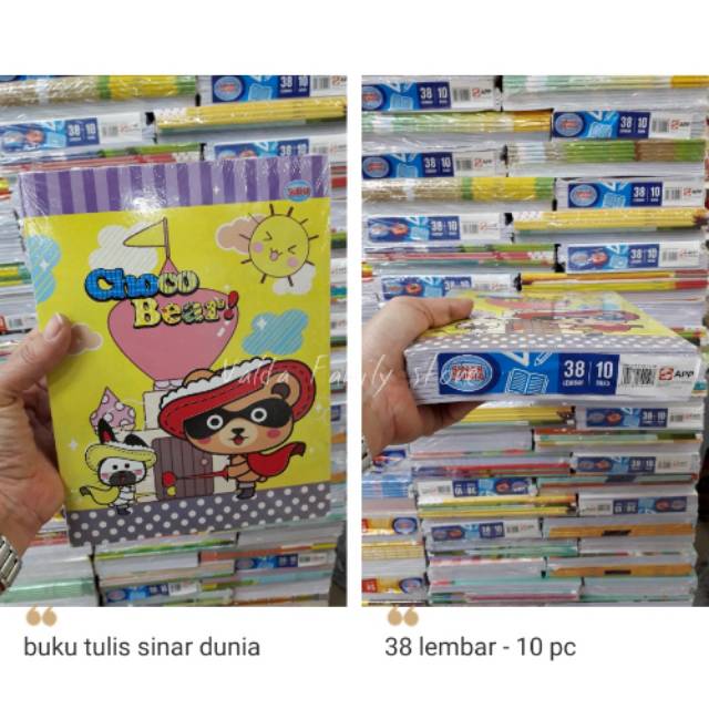

BUKU TULIS isi 38 ( 1 pak isi 10 )