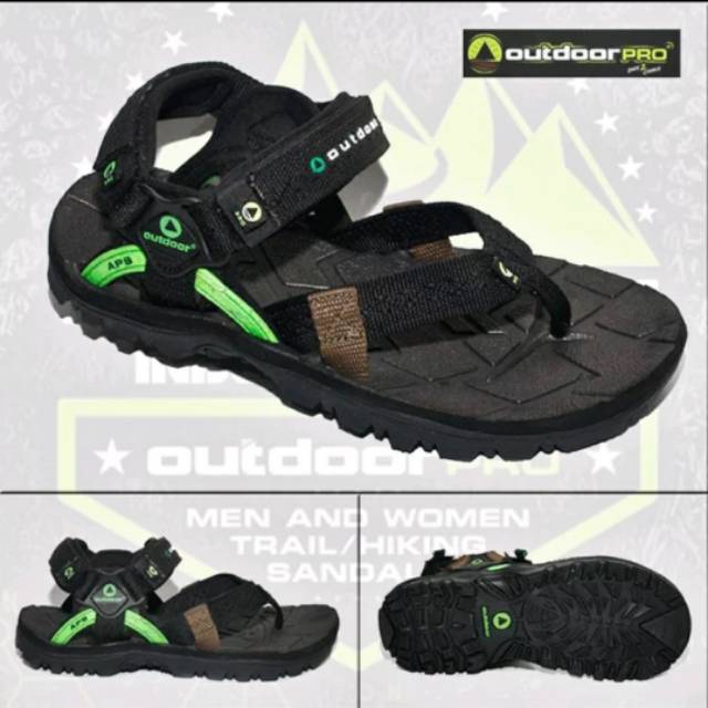 Sandal Gunung Outdoor Pro Polar Black - Cowok Cewek