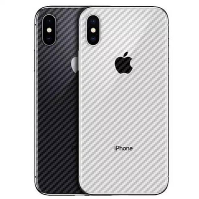 Iphone X XS carbon back screen guard anti gores belakang