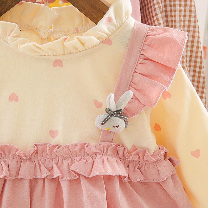 Dress Anak Perempuan Motif Pink Rabbit