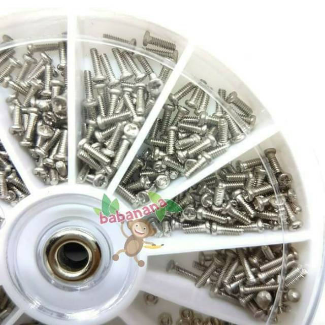 1000pcs stainless bolt screw glasses baut kacamata jam
