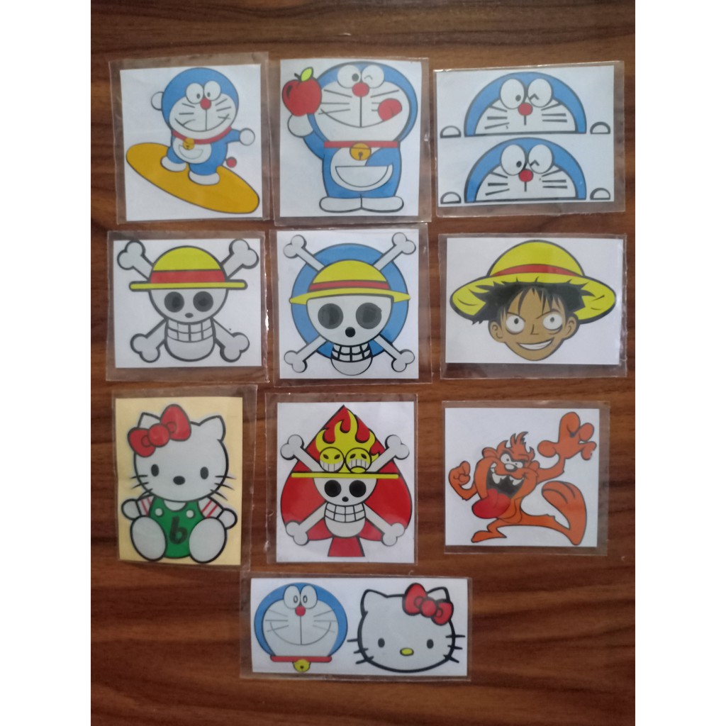 

Sticker cutting Doraemon one piece hello Kitty Tasmania