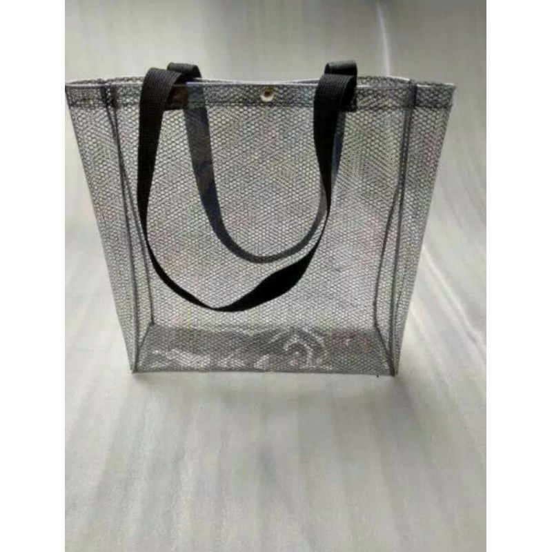 tote bag transparan jaring besar tas transparan