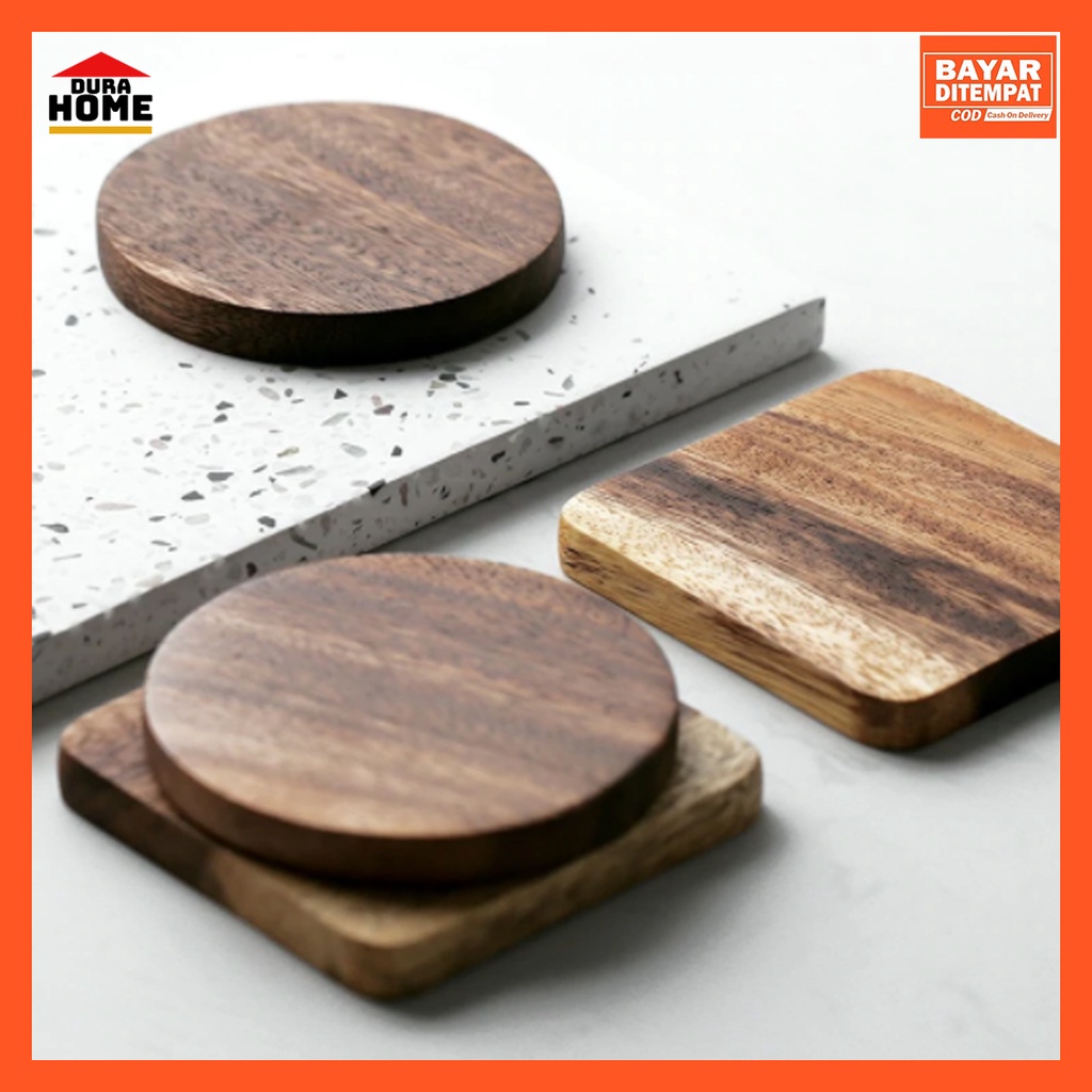 Tatakan Gelas Kayu, Alas Kayu Coaster Set